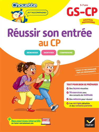 Couverture de Réussir son entrée en CP : GS, CP, 5-7 ans : nouveau programme