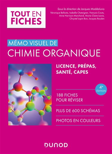 Couverture de Mémo visuel de chimie organique : licence, prépas, santé, Capes