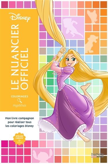 Couverture de Coloriages mystères : Livre compagnon : Nuancier des personnages Disney
