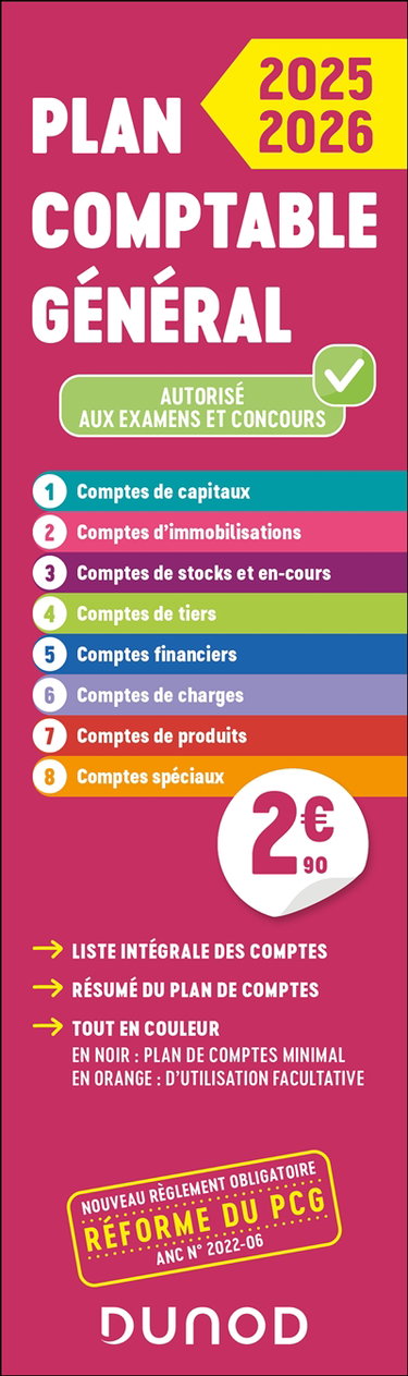 Couverture de Plan comptable général 2025-2026 : autorisé aux examens et concours