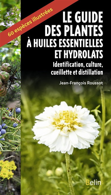 Couverture de Guide des plantes à huiles essentielles et hydrolats : identification, culture, cueillette et distillation : 60 espèces illustrées