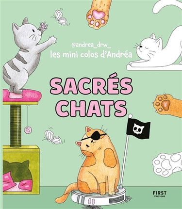 Couverture de Sacrés chats : les mini colos d'Andréa