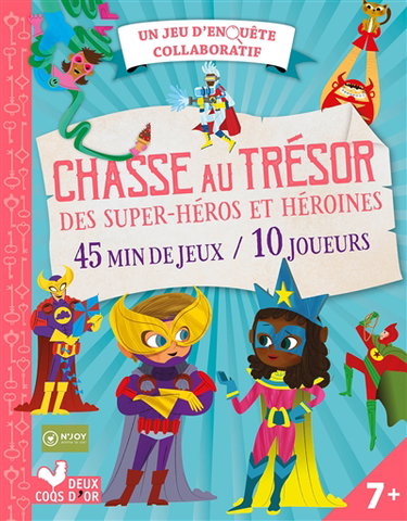 Couverture de Chasse au trésor des super-héros et héroïnes : 45 min de jeux-10 joueurs