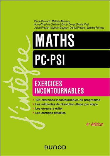 Couverture de Maths PC, PSI : exercices incontournables