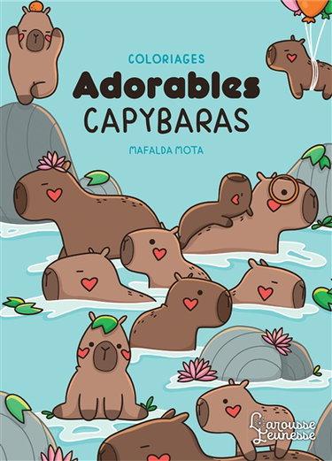Couverture de Coloriages cute capybaras