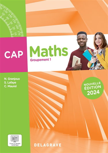 Couverture de Maths CAP : groupement 1 : 2024