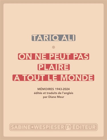 Couverture de On ne peut pas plaire à tout le monde : mémoires 1943-2024