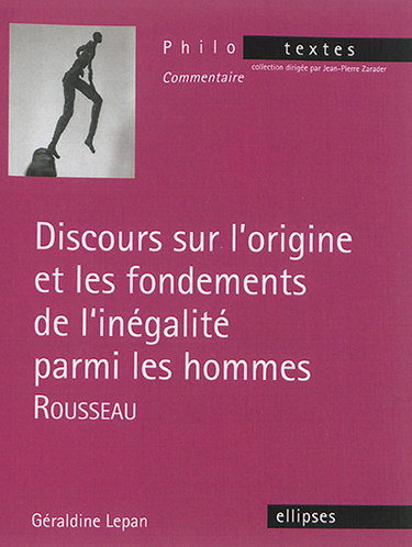 Couverture de Discours sur l'origine et les fondements de l'inégalité parmi les hommes, Rousseau par Géraldine Lepan