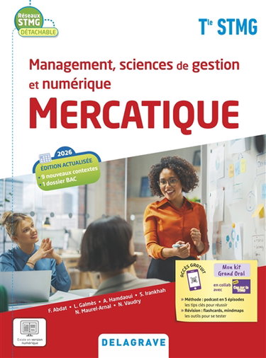 Couverture de Mercatique terminale STMG : management, sciences de gestion et numérique : pochette élève 2026 par Farid Abdat