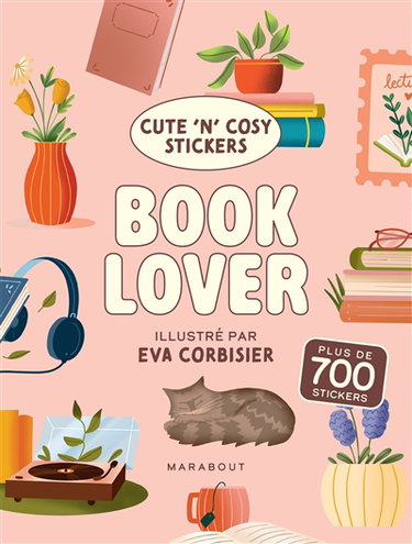 Couverture de Book lover : cute'n'cosy stickers : plus de 700 stickers
