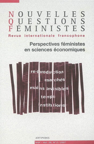 Couverture de Nouvelles questions féministes, n° 2 (2007). Perspectives féministes en sciences économiques