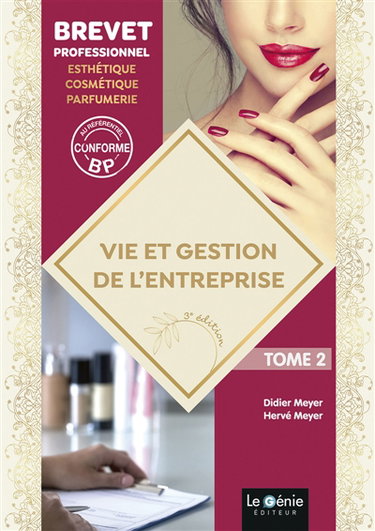 Couverture de Vie et gestion de l'entreprise Tome 2 : BP esthétique-cosmétique-parfumerie
