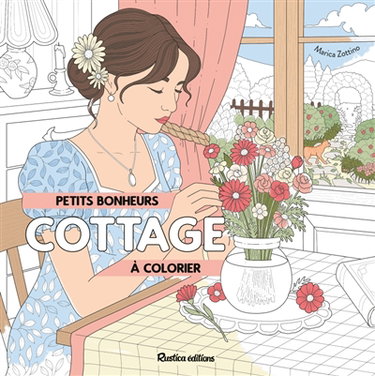 Couverture de Petits bonheurs cottage à colorier