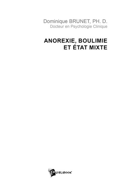 Couverture de Anorexie, boulimie et état mixte