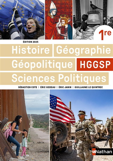 Couverture de Histoire géographie, géopolitique, sciences politiques, HGGSP 1re