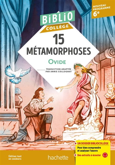 Couverture de 15 métamorphoses : nouveau programme 6e