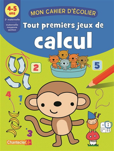 Couverture de Tout premiers jeux de calcul, 4-5 ans, 2e maternelle-maternelle moyenne section