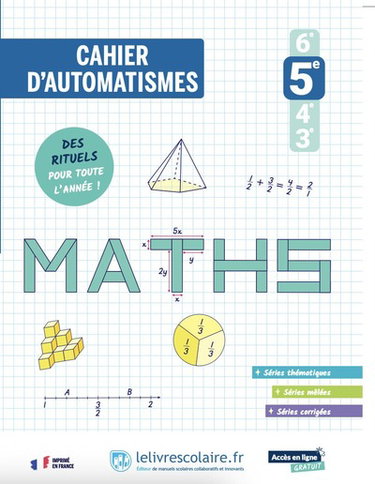 Couverture de Cahier d'automatismes maths 5e