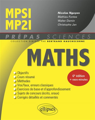 Couverture de Maths MPSI, MP2I