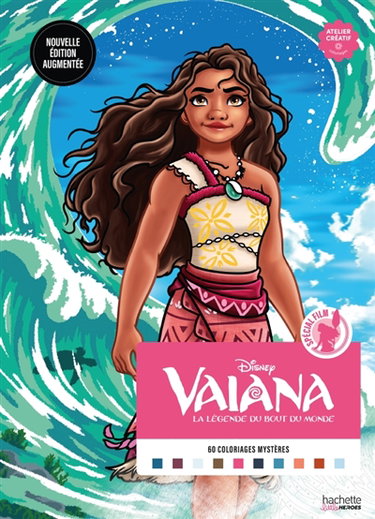 Couverture de Vaiana, la légende du bout du monde : 80 coloriages mystères