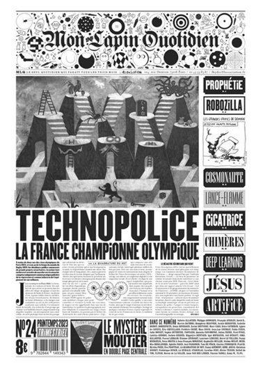 Couverture de Mon lapin quotidien, n° 24. Technopolice : la France championne olympique