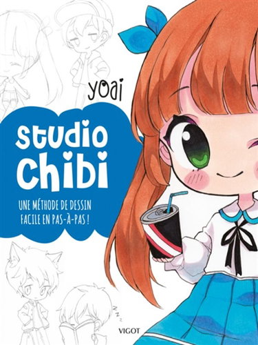 Couverture de Studio chibi : une méthode de dessin facile en pas-à-pas !