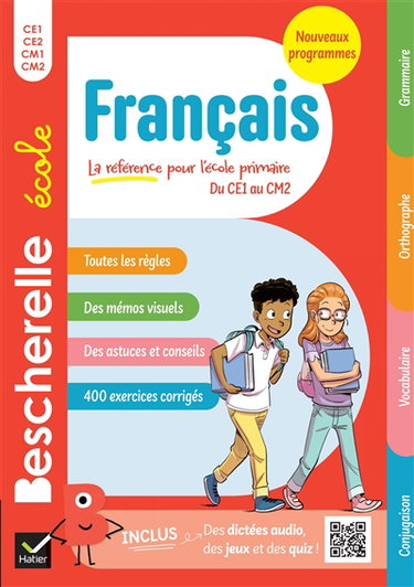 Couverture de Bescherelle école français, du CE1 au CM2 : nouveaux programmes