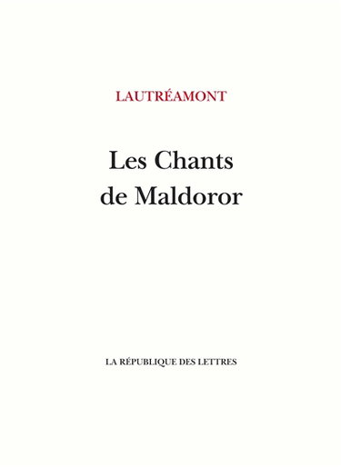 Couverture de Les chants de Maldoror