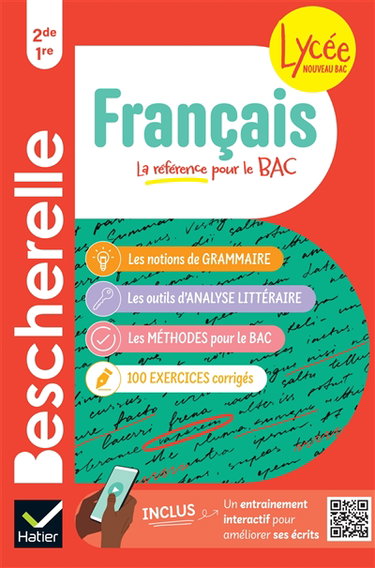 Couverture de Bescherelle français lycée, 2de, 1re
