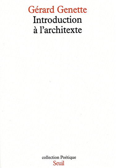 Couverture de Introduction à l'architexte
