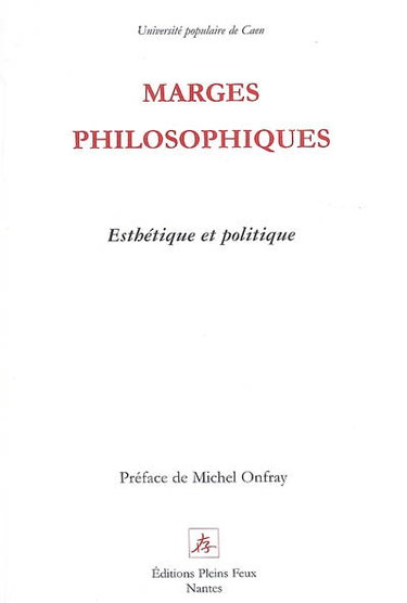 Couverture de Marges philosophiques : esthétique et politique