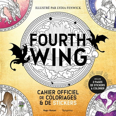 Couverture de Fourth wing : cahier officiel de coloriages & de stickers
