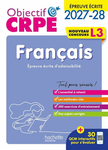 Couverture de Français : épreuve écrite d'admissibilité L3 : nouveau concours 2027-2028