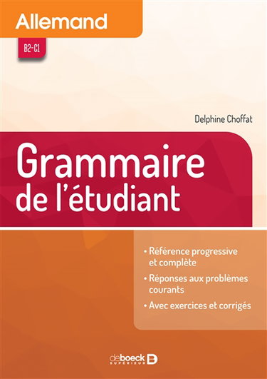 Couverture de Allemand B2-C1 : grammaire de l'étudiant