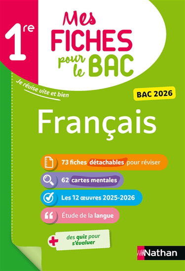 Couverture de Français 1re : bac 2026