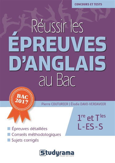 Couverture de Réussir les épreuves d'anglais au bac : 1re et terminales L, ES, S