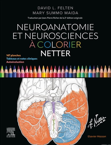 Couverture de Neuroanatomie et neurosciences à colorier Netter