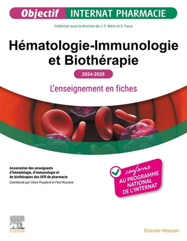 Couverture de Hématologie-immunologie et biothérapie : 2024-2025