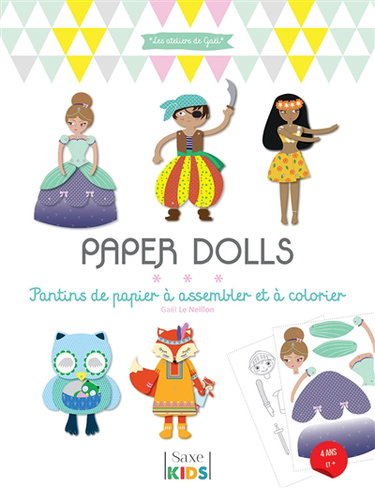 Couverture de Paper dolls : pantins de papier à assembler et à colorier