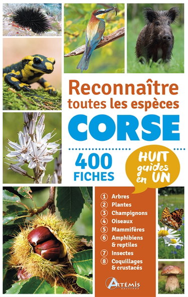 Couverture de Corse : reconnaître toutes les espèces : 400 fiches, huit guides en un