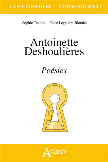 Couverture de Antoinette Deshoulières, Poésies