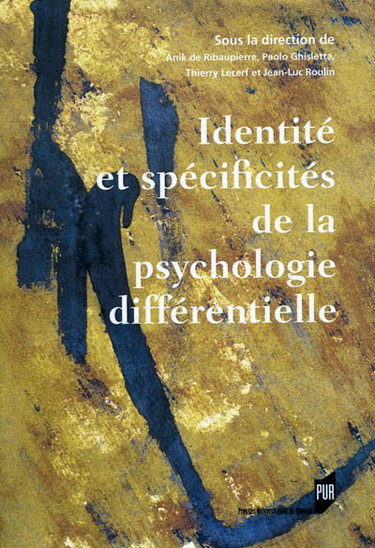 Couverture de Identités et spécificités de la psychologie différentielle