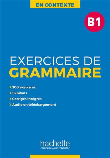 Couverture de En contexte, exercices de grammaire B1