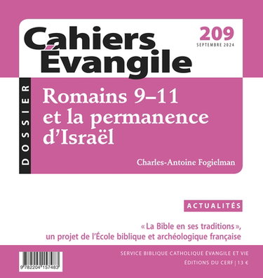 Couverture de Cahiers Evangile, n° 209. Romains 9-11 et la permanence d'Israël