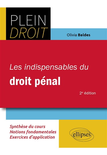 Couverture de Les indispensables du droit pénal
