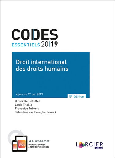 Couverture de Code de droit international des droits de l'homme 2019