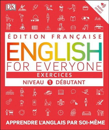 Couverture de English for everyone, niveau 1 débutant : exercices