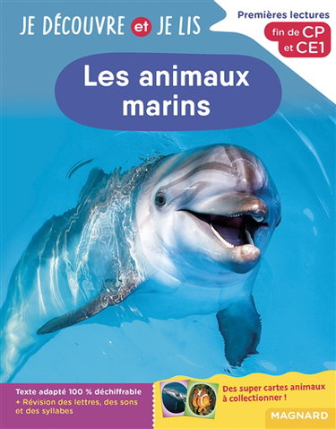Couverture de Les animaux marins : premières lectures, fin de CP et CE1