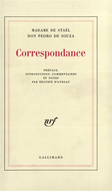 Couverture de Correspondance