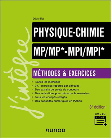 Couverture de Physique chimie MP, MP*, MPI, MPI* : méthodes & exercices